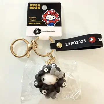 키티 간사이 만박 산리오 키링 블랙 미야쿠미야쿠 변신