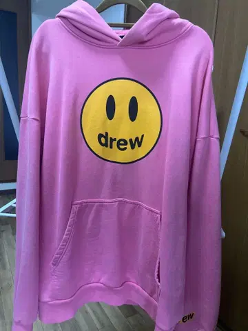 drew house 스마일리 페이스 후드티 핑크