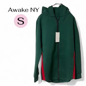 [ 새상품급 ] Awake NY 풀 지퍼 후디 그린/레드 S 더블 지퍼