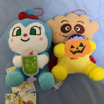 호빵맨 코로후와 카페 봉제 인형 두근두근 할로윈 봉제 인형 2체 세트
