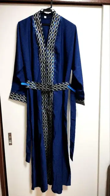 아바야 자수, 큐빅 장식 롱 드레스 (히잡 포함) Abaya