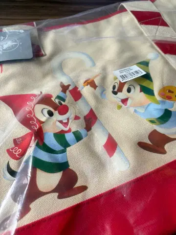 칩과 데일 토트백 크리스마스 [ 새상품, 미사용, 택 포함 ]