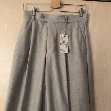 [ 택 포함 미사용 새상품 ] 무인양품 턱 와이드 팬츠 베이지 L 사이즈