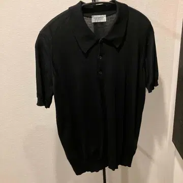 JOHN SMEDLEY 블랙 피케 셔츠 M
