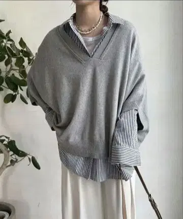 DouDou V넥 니트 베스트