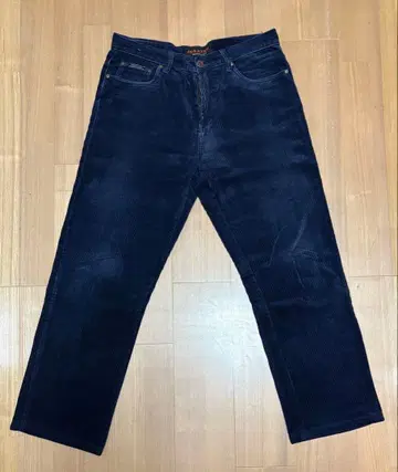 MAKING Jeanswear 굵은 폭 코듀로이 팬츠 네이비 W34