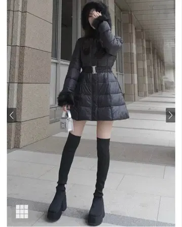 GRL 니하이 부츠 블랙