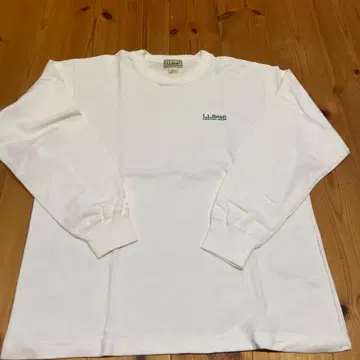 L.L.Bean 화이트 롱 슬리브 티셔츠 REG MEDIUM
