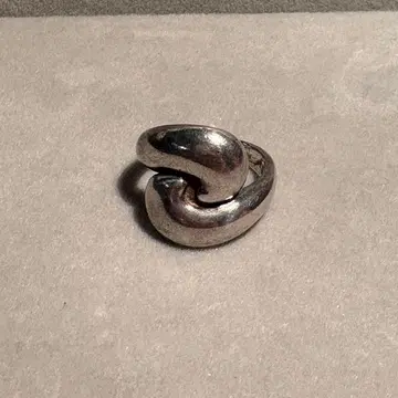 80's snake shape silver ring