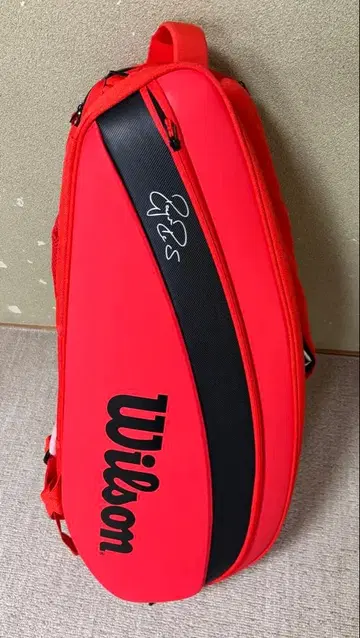 Wilson 라켓백 RF 사인 포함 레드