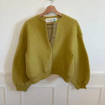 THE SHINZONE 울 가디건 스냅 버튼 노카라 F