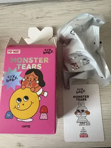 미사용 새상품 POP MART MONSTER TEARS crybaby