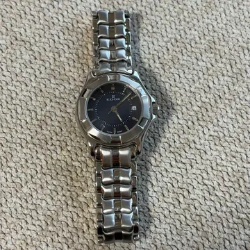 EDOX 쿼츠 손목시계 다크 블루