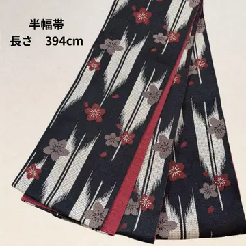 반폭 오비 길이 394cm 캐주얼 기모노
