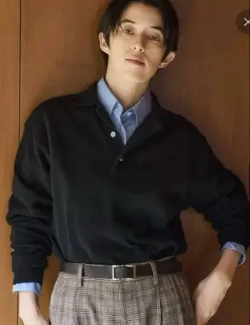 IENA BLACK 폴로 칼라 니트