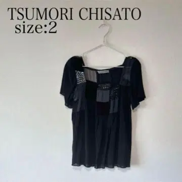 츠모리치사토 TSUMORI CHISATO 반팔 블라우스 스팽글