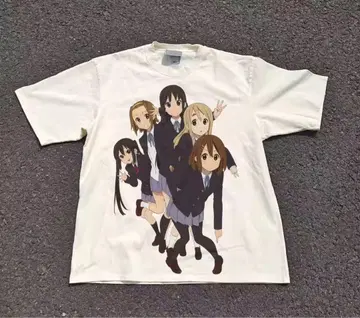 케이온 T셔츠 M사이즈 화이트 애니메이션 티셔츠