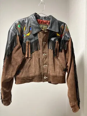 프린지 가죽 자켓 vintage