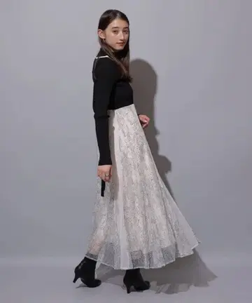 레이어드 도킹 레이스 원피스 Rirandture