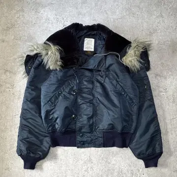 USA 90s ALPHA 알파 N-2B 플라이트 자켓 L 네이비