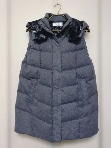 DoCLASSE 후드 부착 다운 베스트 XXL 사이즈 그레이