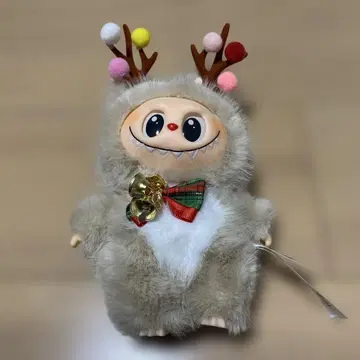 러브부 스타일 봉제 인형 키링 크리스마스 버전 베이지
