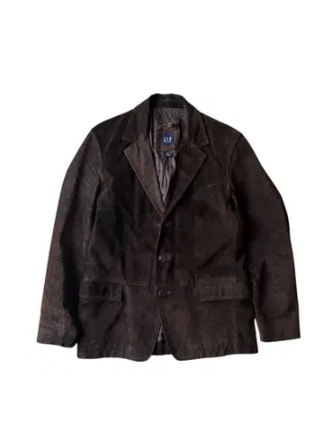 GAP 레더 스웨이드 테일러드 재킷