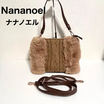 Nananoel 나나노엘 니트 페이크 퍼 2WAY 숄더백