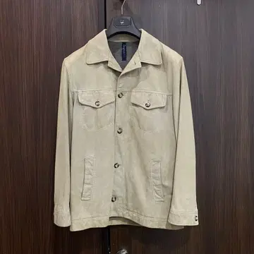 Zegna 제냐 스포츠 스웨이드 남성용 가죽 자켓