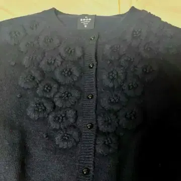 IENA sese 이에나 핸드메이드 자수 꽃무늬 울 가디건 긴팔