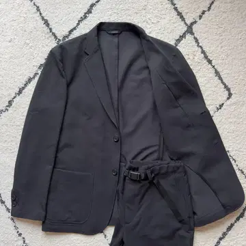 무인양품 발수 수트 셋업 블랙 세탁 가능 L/M