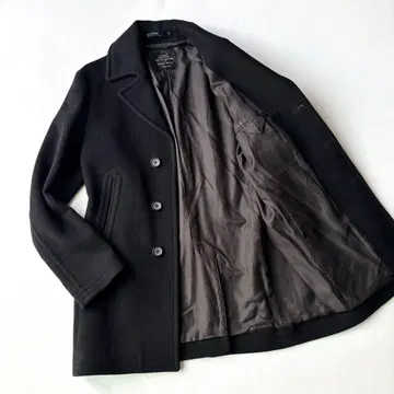 [ 새상품급 ] UNITED ARROWS 피코트 멜톤 울 블랙