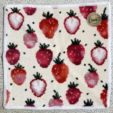 FEILER 페이러 타월 손수건 스트로베리 도트 약 25cm