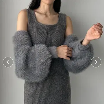 미사용 새상품 Louere 니트 가디건 그레이