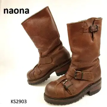 나오나 naona 초레어 스틸토 엔지니어 부츠 가죽 멕시코제