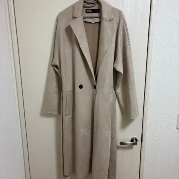 ZARA 체스터 코트 롱 코트 베이지 M