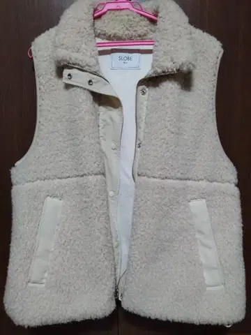 SLOBE 플리스 보아 베스트 베이지
