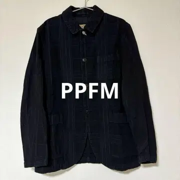 새상품급 PPFM 블랙 체크 무늬 격자 무늬 자켓 L 블랙 빈티지 Y2K