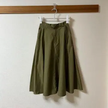 올리브 플레어 롱 스커트 벨트 포함 SLOBE IENA 36 사이즈
