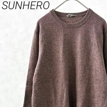 SUNHERO 니트 스웨터 크루넥 캐시미어 100% 심플