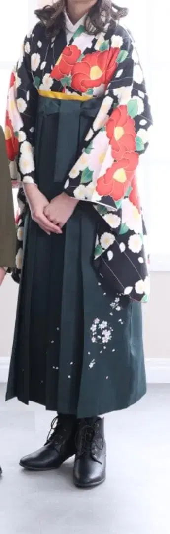 91cm 그린 하카마 벚꽃 자수
