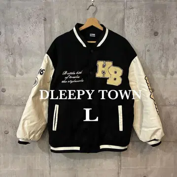DLEEPY TOWN 바시티 자켓 사이즈 L 백 로고