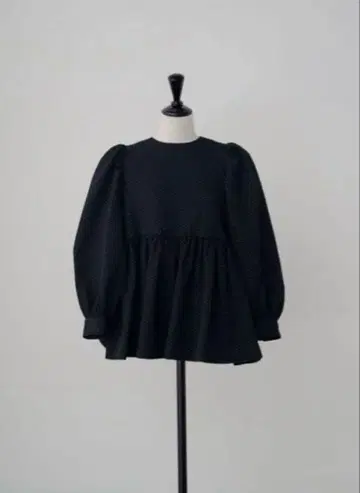 OHGA 패턴 블라우스 블랙