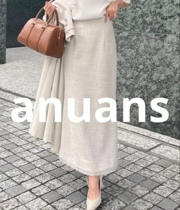 새상품급 anuans 롱 스커트 SMALL 화이트