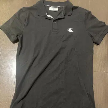 CK 블랙 반팔 피케 셔츠