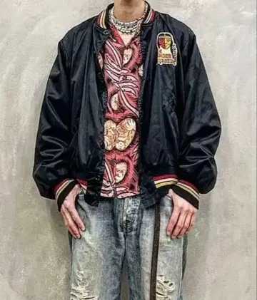 40's 50's 바시티 자켓 인디언 라스타 vintage