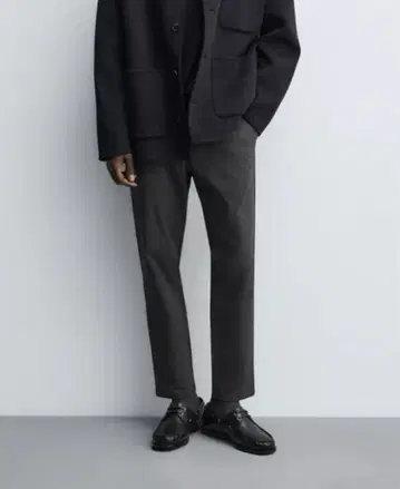 ZARA 슬림핏 컴포트 팬츠 M(JP31) 차콜 그레이
