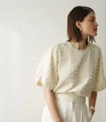 CLANE FRINGE ARCH SLEEVE KNIT TOPS