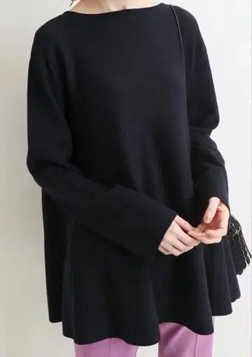 IENA 밀라노 리브 텐트 라인 풀오버 니트