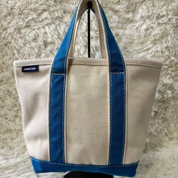 LANDS' END 랜드스엔드 캔버스 토트백 아이보리 x 블루